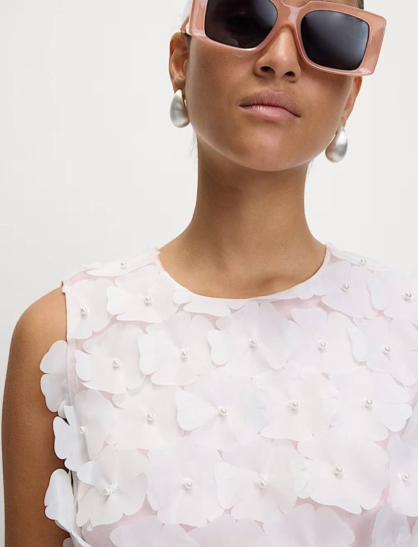 Applique Flower Detail Shell Top by Marks & Spencer